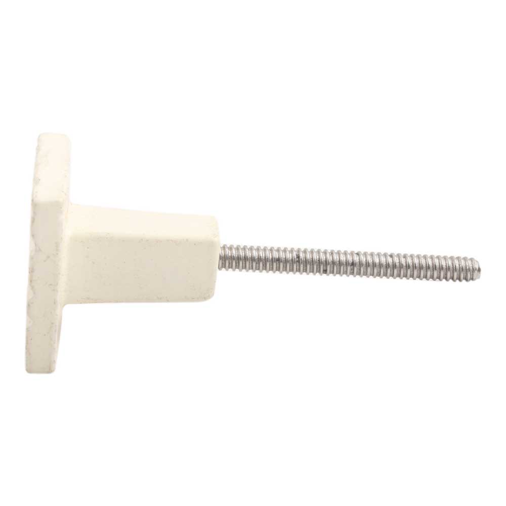 Cream Hammered Square Metal Knobs